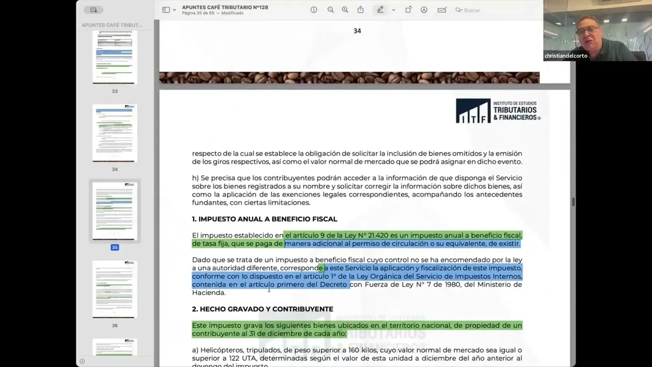 Profesor Christian Delcorto analiza circular 50 del SII | Artículo 9 de la ley N°21.420..