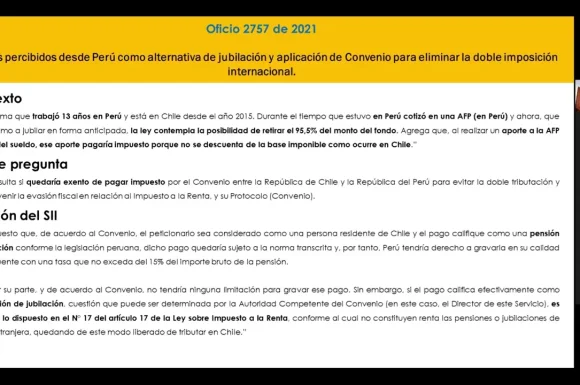 Profesor Ignacio Gepp analiza oficio SII | Fondos Percibidos desde Perú como alternativa de…