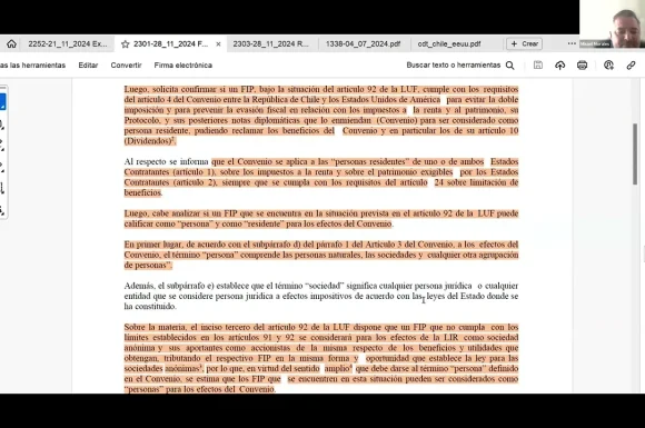 Profesor Misael Morales analiza oficio 2301 del SII | Aplicación del convenio con EE.UU a fondos…